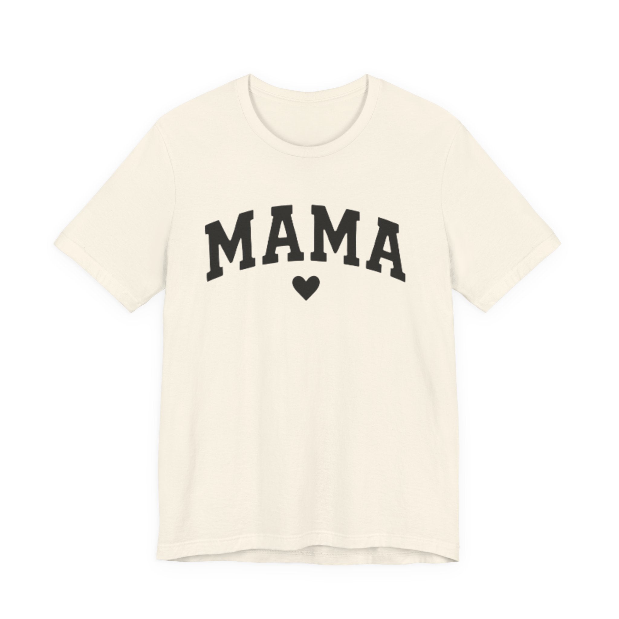 Mama Heart T-Shirt — Cozy Mom Tee, 'MAMA' Script Graphic for Mother's Day & Everyday