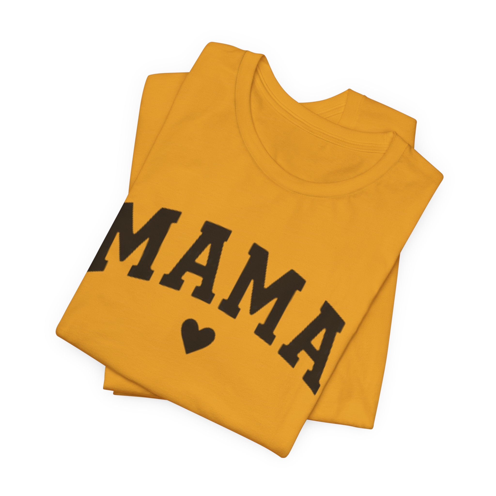Mama Heart T-Shirt — Cozy Mom Tee, 'MAMA' Script Graphic for Mother's Day & Everyday