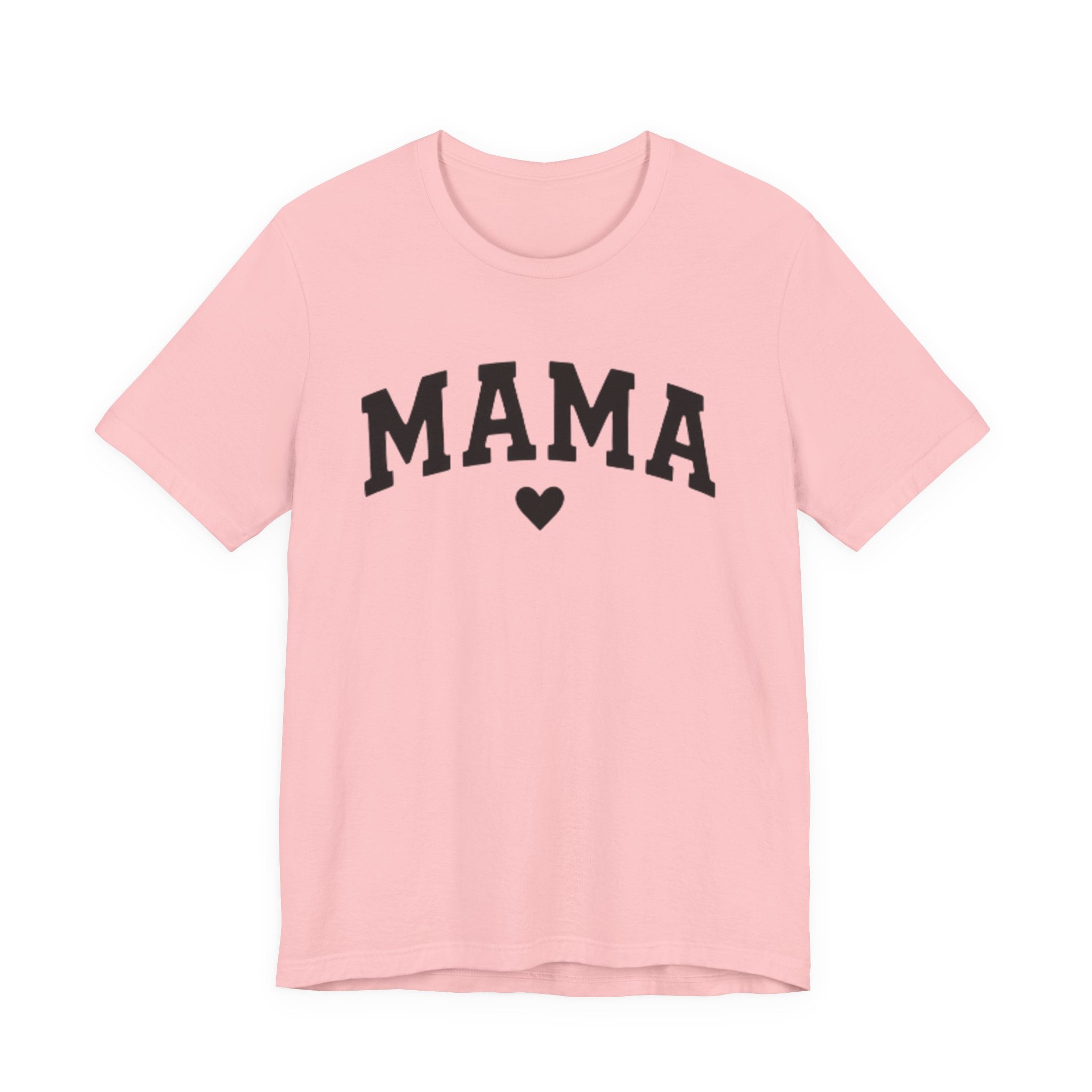 Mama Heart T-Shirt — Cozy Mom Tee, 'MAMA' Script Graphic for Mother's Day & Everyday