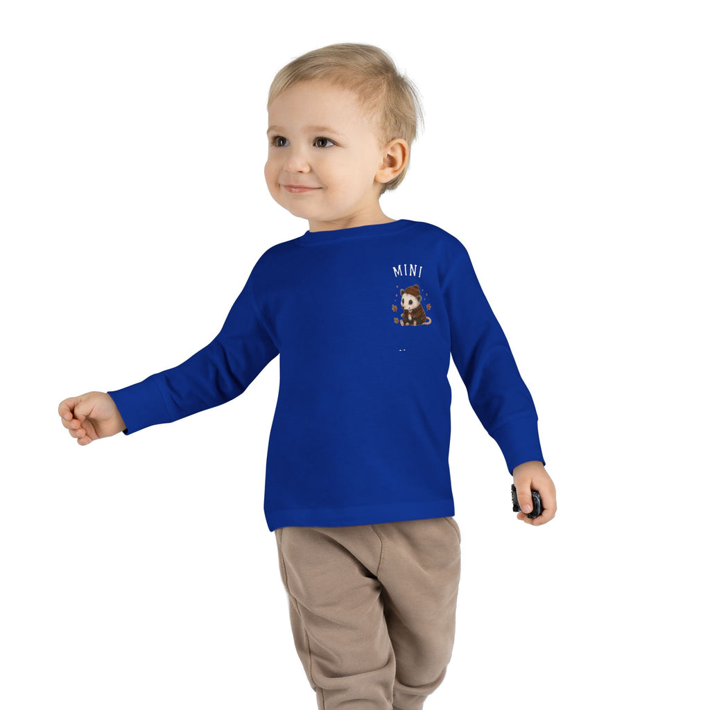 Mini Opossum Toddler Long Sleeve Tee — Cute Woodland Baby Shirt