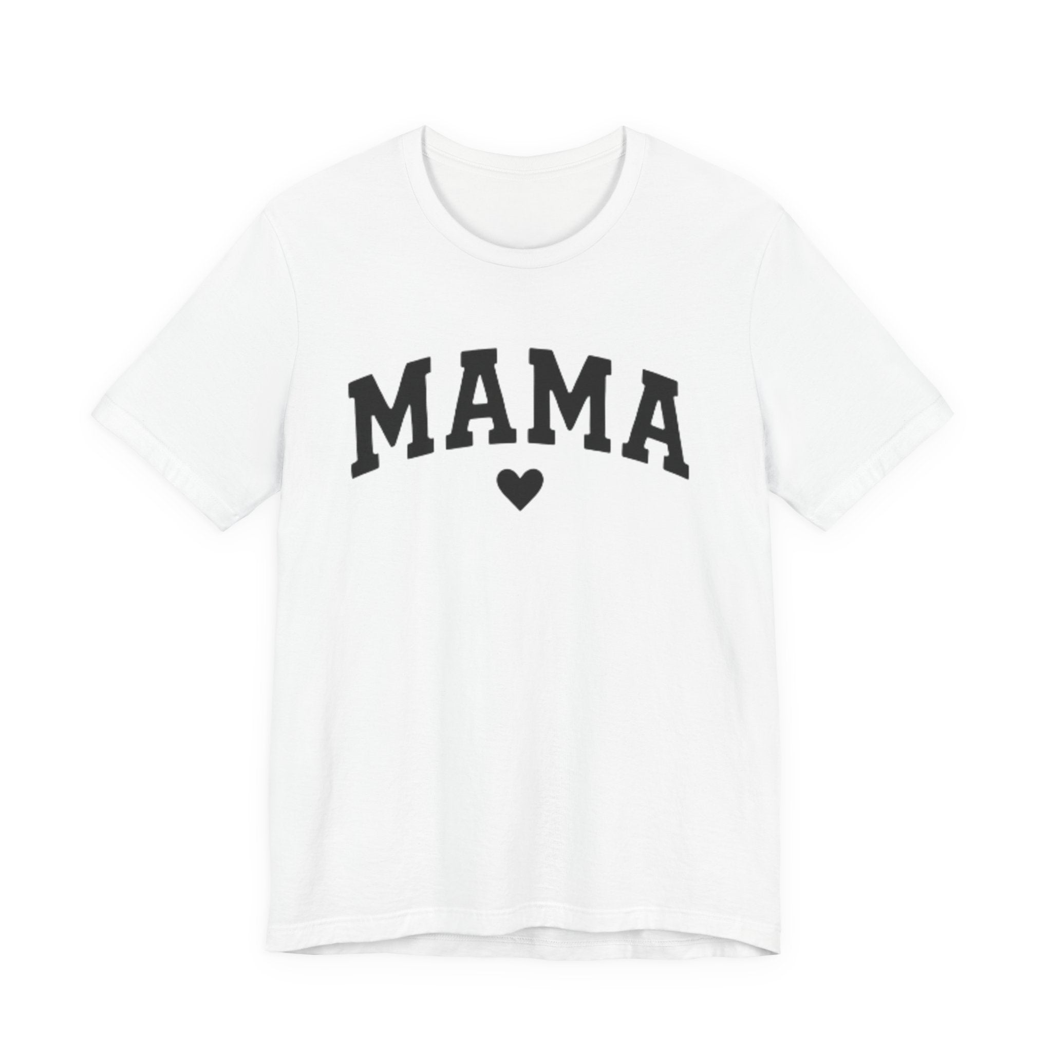 Mama Heart T-Shirt — Cozy Mom Tee, 'MAMA' Script Graphic for Mother's Day & Everyday