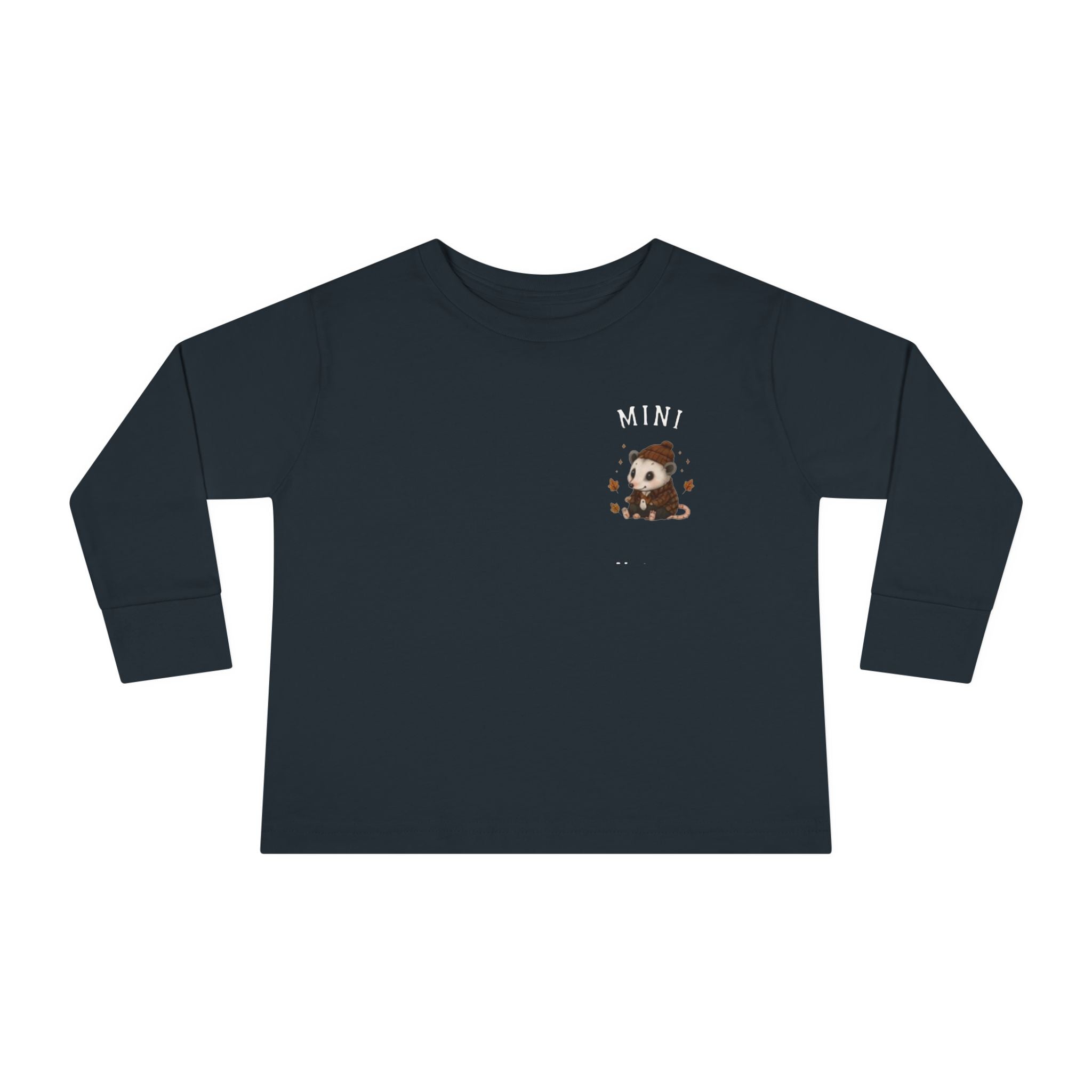 Mini Opossum Toddler Long Sleeve Tee — Cute Woodland Baby Shirt