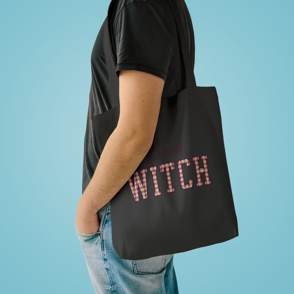 Witch Please Cotton Tote Bag — Gothic Halloween Reusable Shopper
