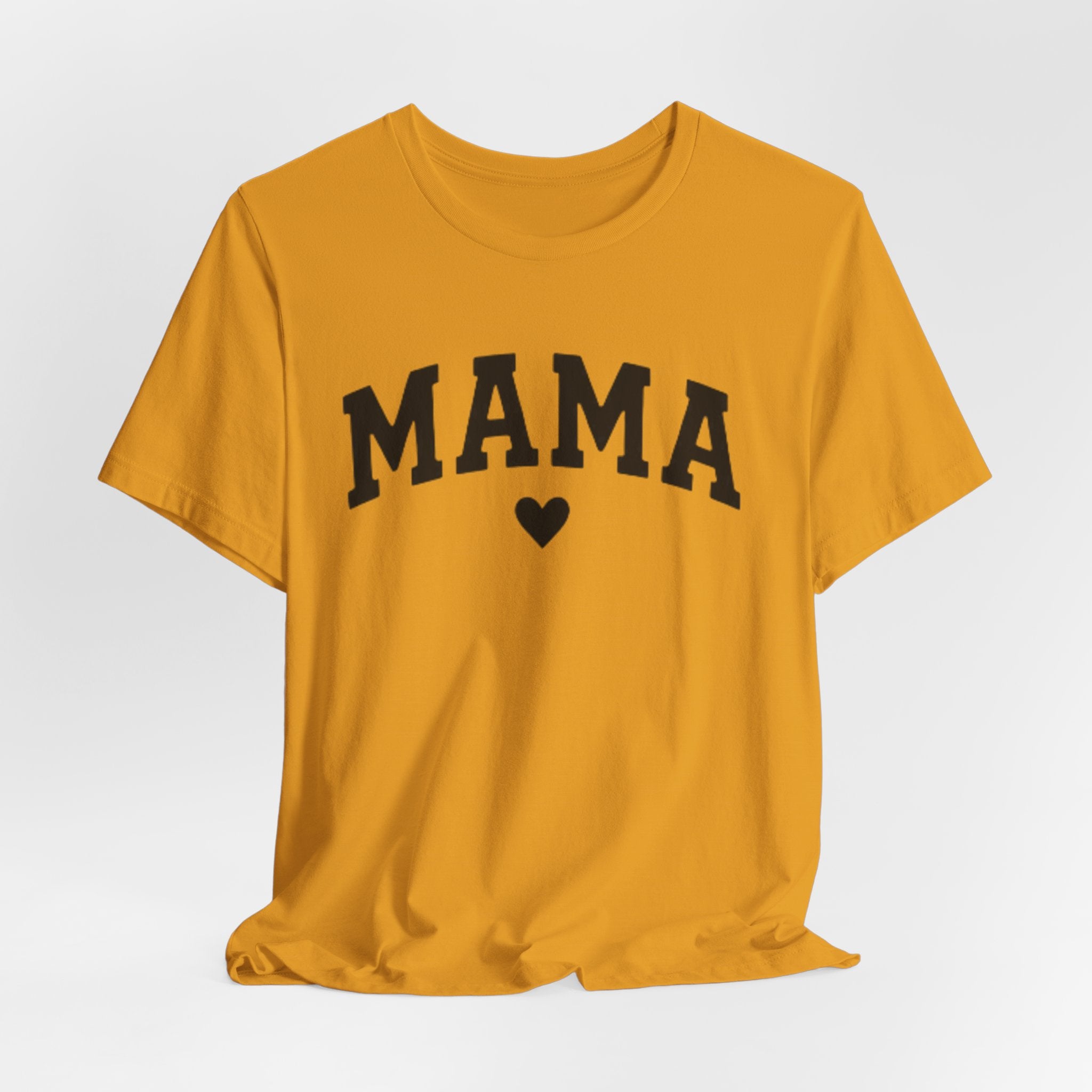 Mama Heart T-Shirt — Cozy Mom Tee, 'MAMA' Script Graphic for Mother's Day & Everyday