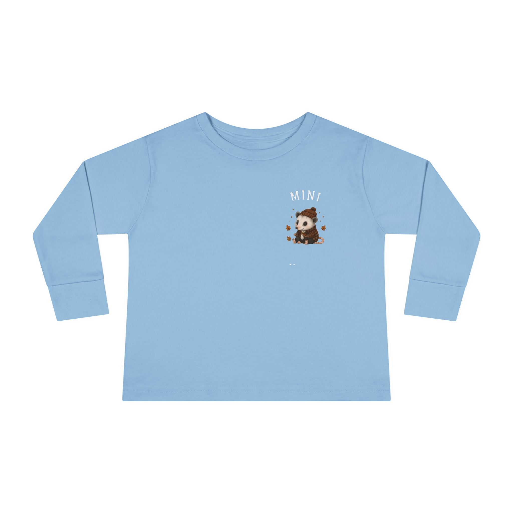 Mini Opossum Toddler Long Sleeve Tee — Cute Woodland Baby Shirt