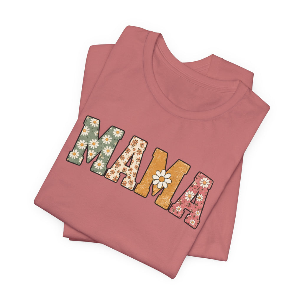 Mama Floral Tee — Retro Daisy Mom Shirt for Mother's Day