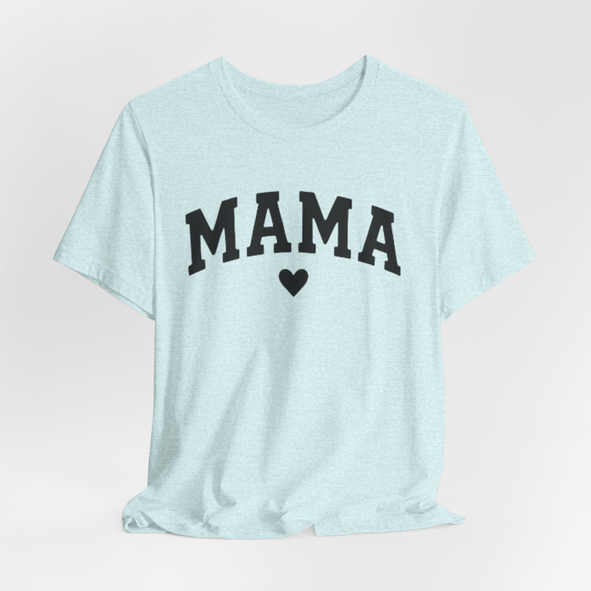 Mama Heart T-Shirt — Cozy Mom Tee, 'MAMA' Script Graphic for Mother's Day & Everyday