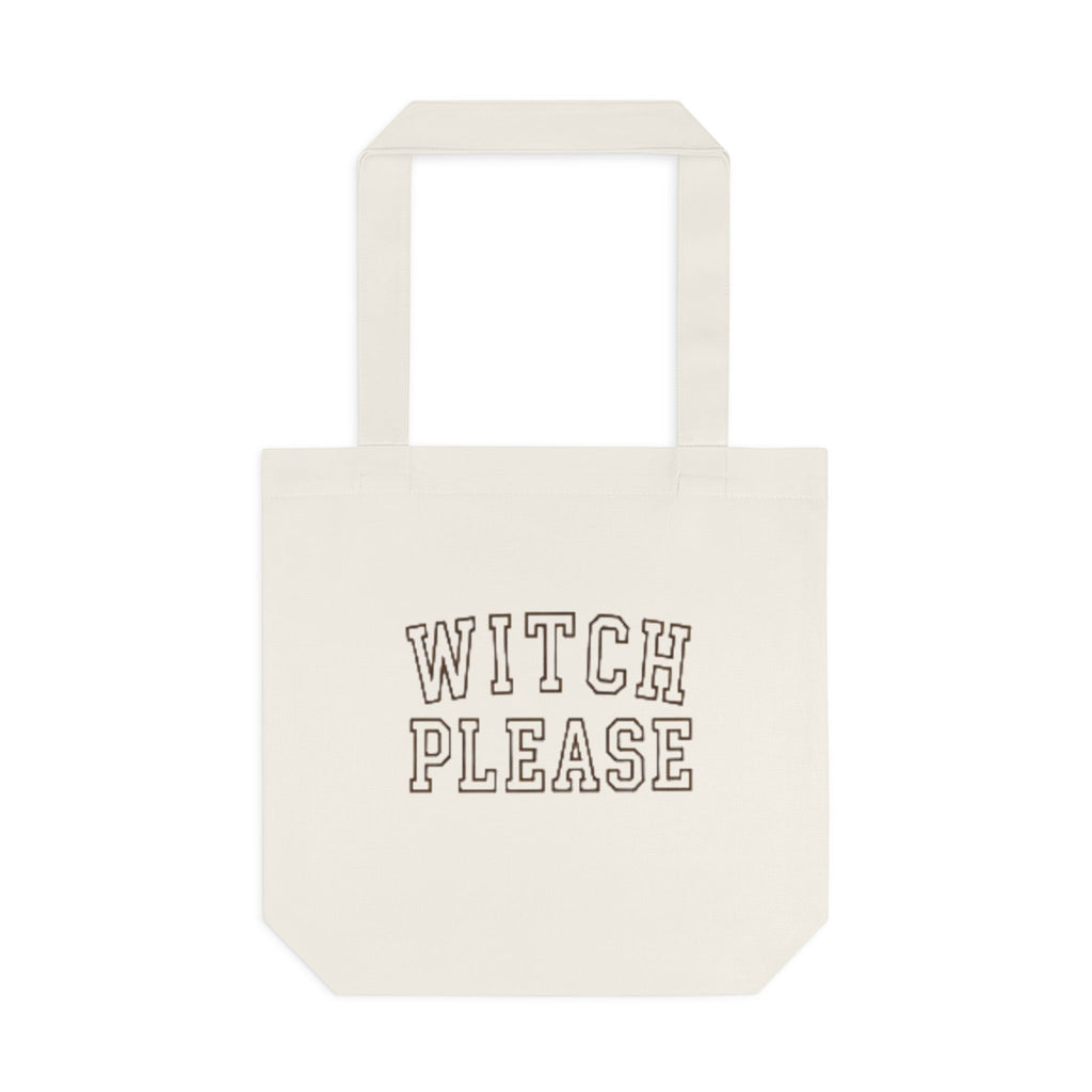 Witch Please Cotton Tote Bag — Gothic Halloween Reusable Shopper