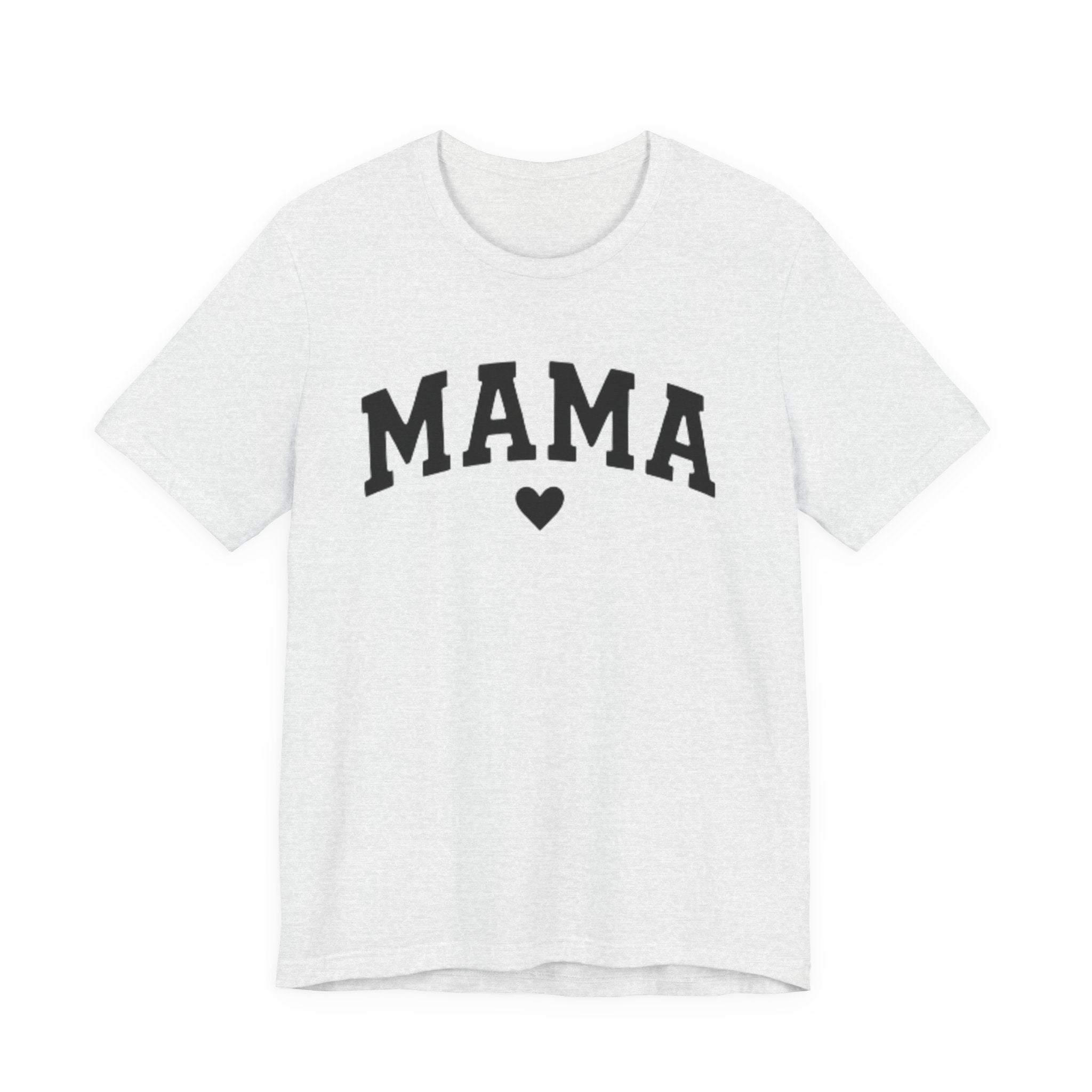 Mama Heart T-Shirt — Cozy Mom Tee, 'MAMA' Script Graphic for Mother's Day & Everyday