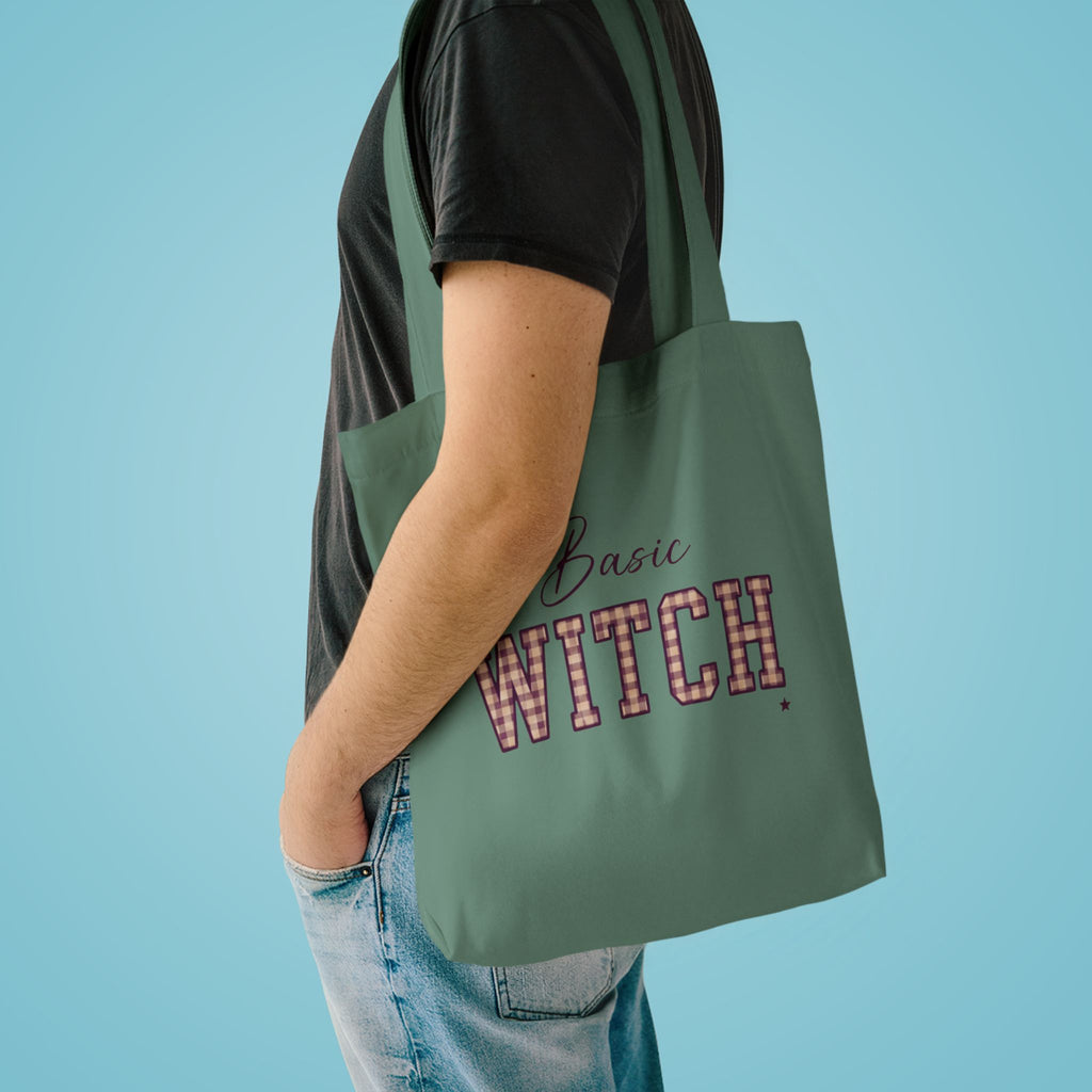 Witch Please Cotton Tote Bag — Gothic Halloween Reusable Shopper