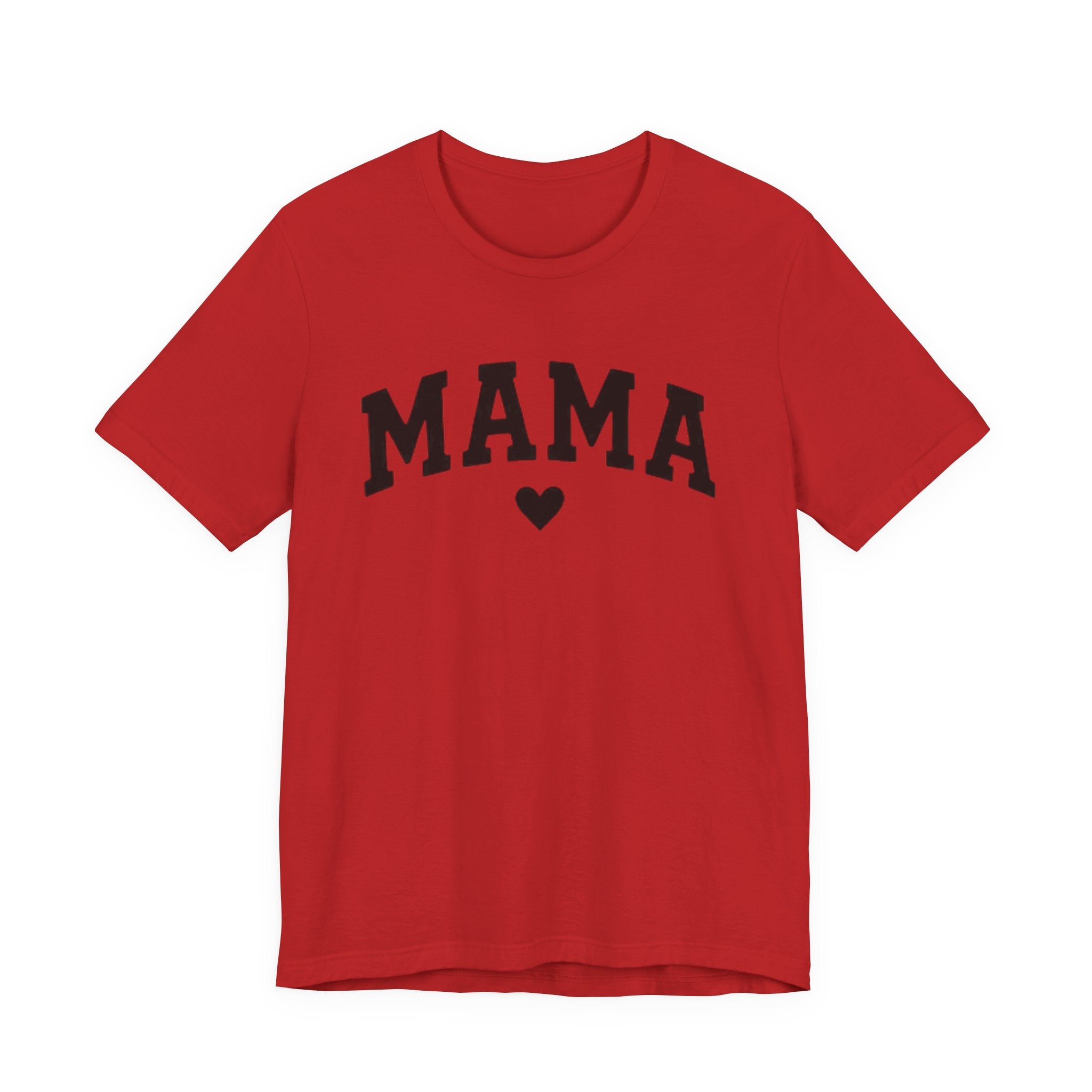 Mama Heart T-Shirt — Cozy Mom Tee, 'MAMA' Script Graphic for Mother's Day & Everyday