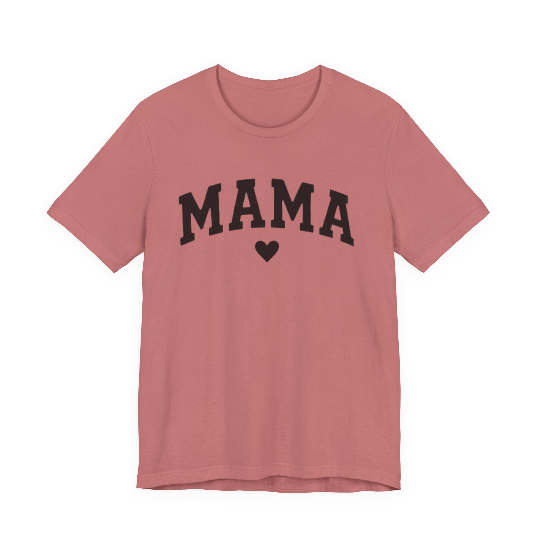 Mama Heart T-Shirt — Cozy Mom Tee, 'MAMA' Script Graphic for Mother's Day & Everyday