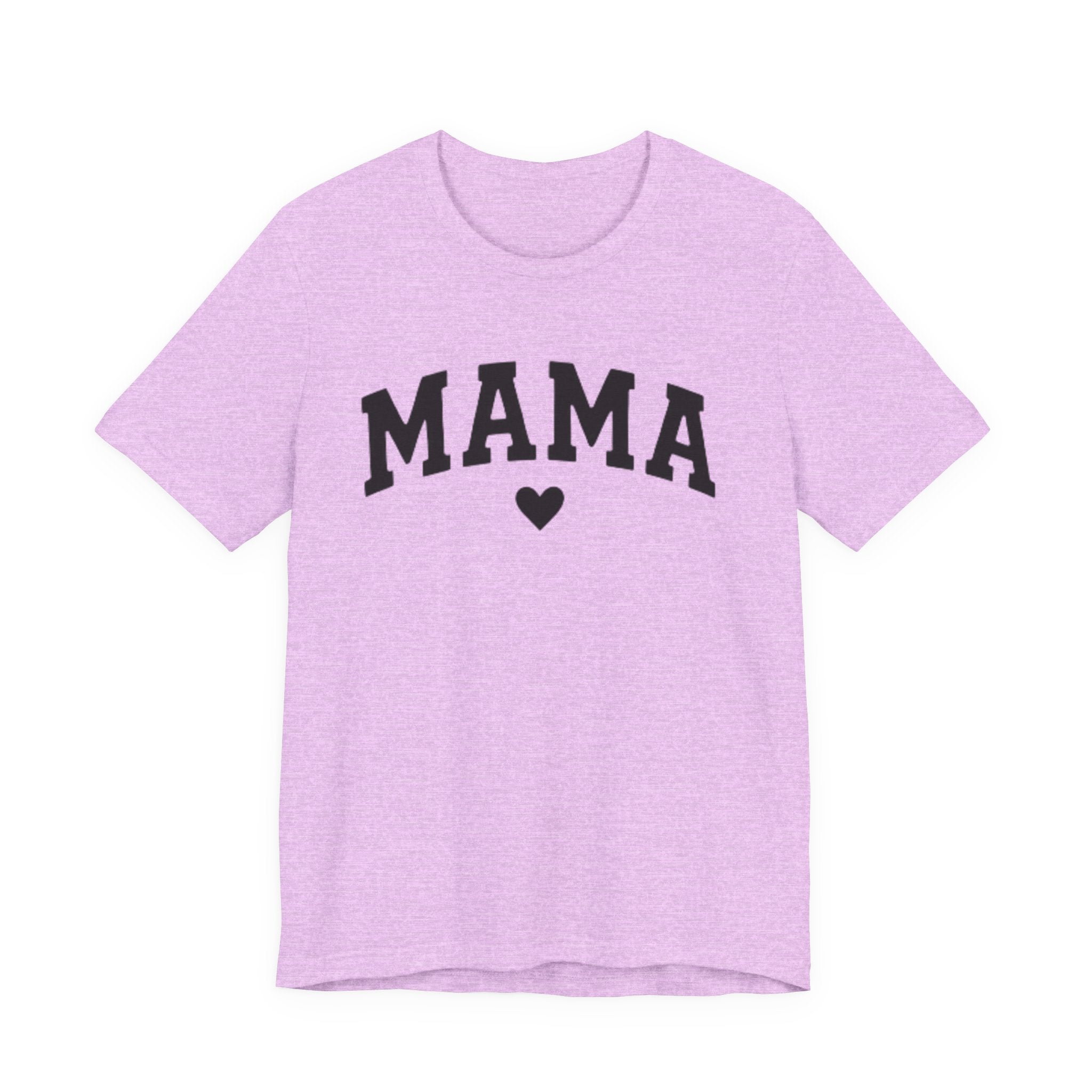 Mama Heart T-Shirt — Cozy Mom Tee, 'MAMA' Script Graphic for Mother's Day & Everyday