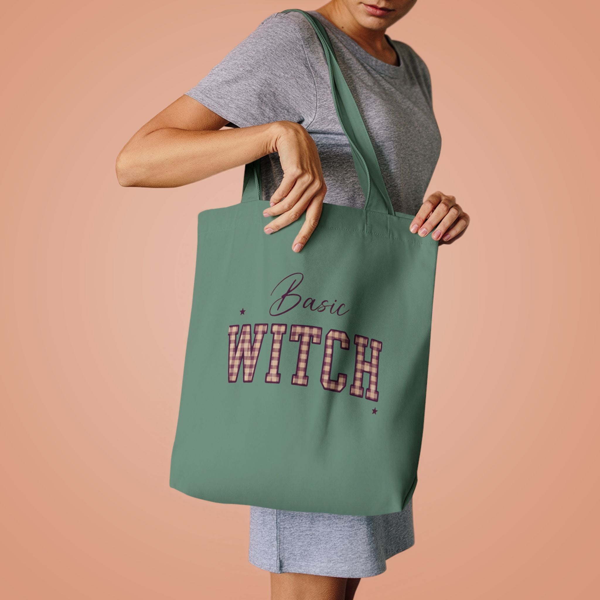 Witch Please Cotton Tote Bag — Gothic Halloween Reusable Shopper