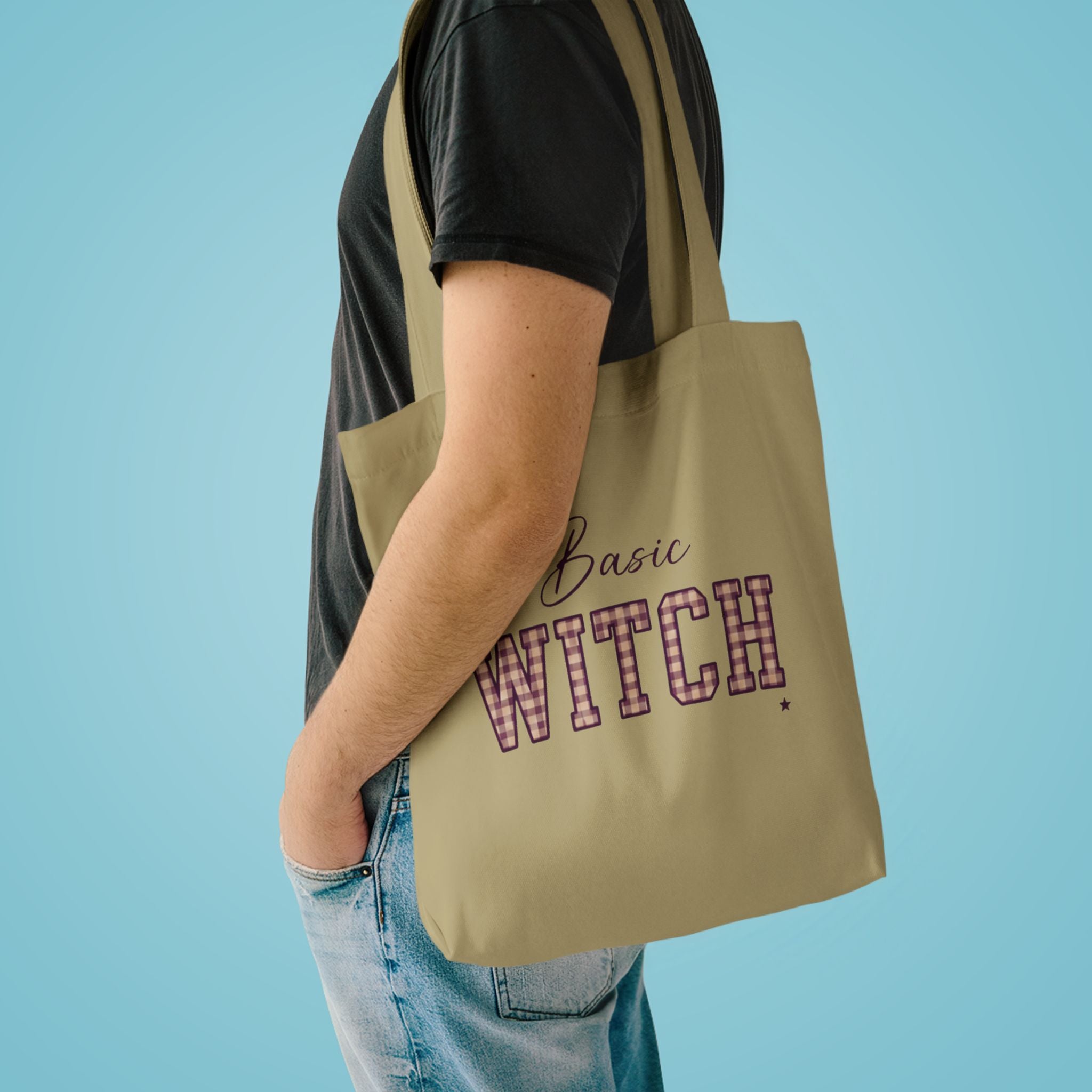 Witch Please Cotton Tote Bag — Gothic Halloween Reusable Shopper
