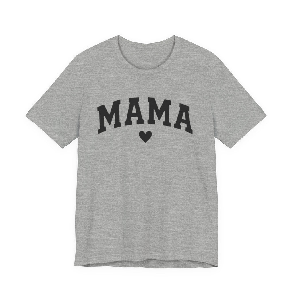 Mama Heart T-Shirt — Cozy Mom Tee, 'MAMA' Script Graphic for Mother's Day & Everyday