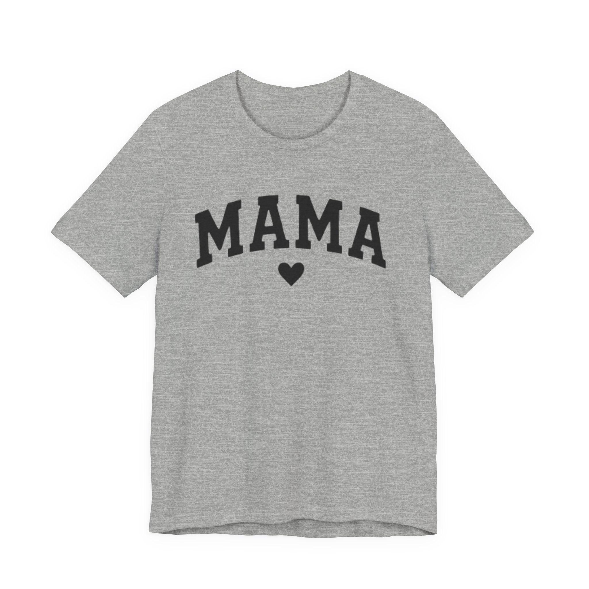 Mama Heart T-Shirt — Cozy Mom Tee, 'MAMA' Script Graphic for Mother's Day & Everyday
