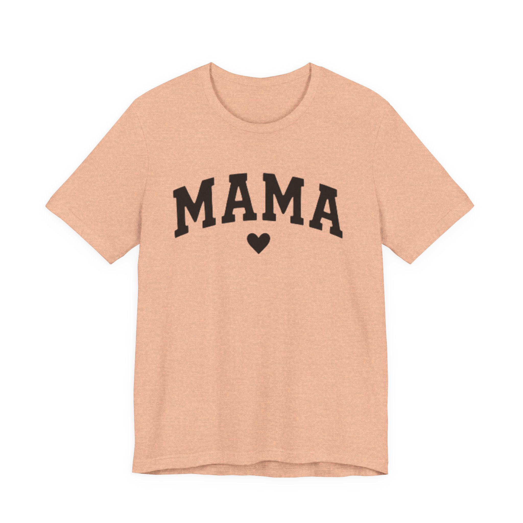 Mama Heart T-Shirt — Cozy Mom Tee, 'MAMA' Script Graphic for Mother's Day & Everyday
