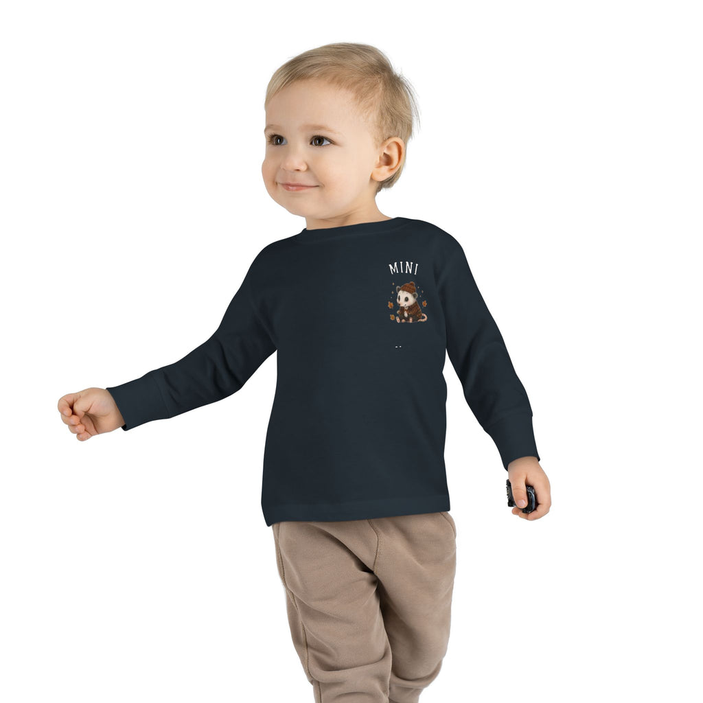 Mini Opossum Toddler Long Sleeve Tee — Cute Woodland Baby Shirt
