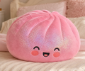 Kawaii Pink Dumpling Plush Pillow — Cute Food Shaped Cushion