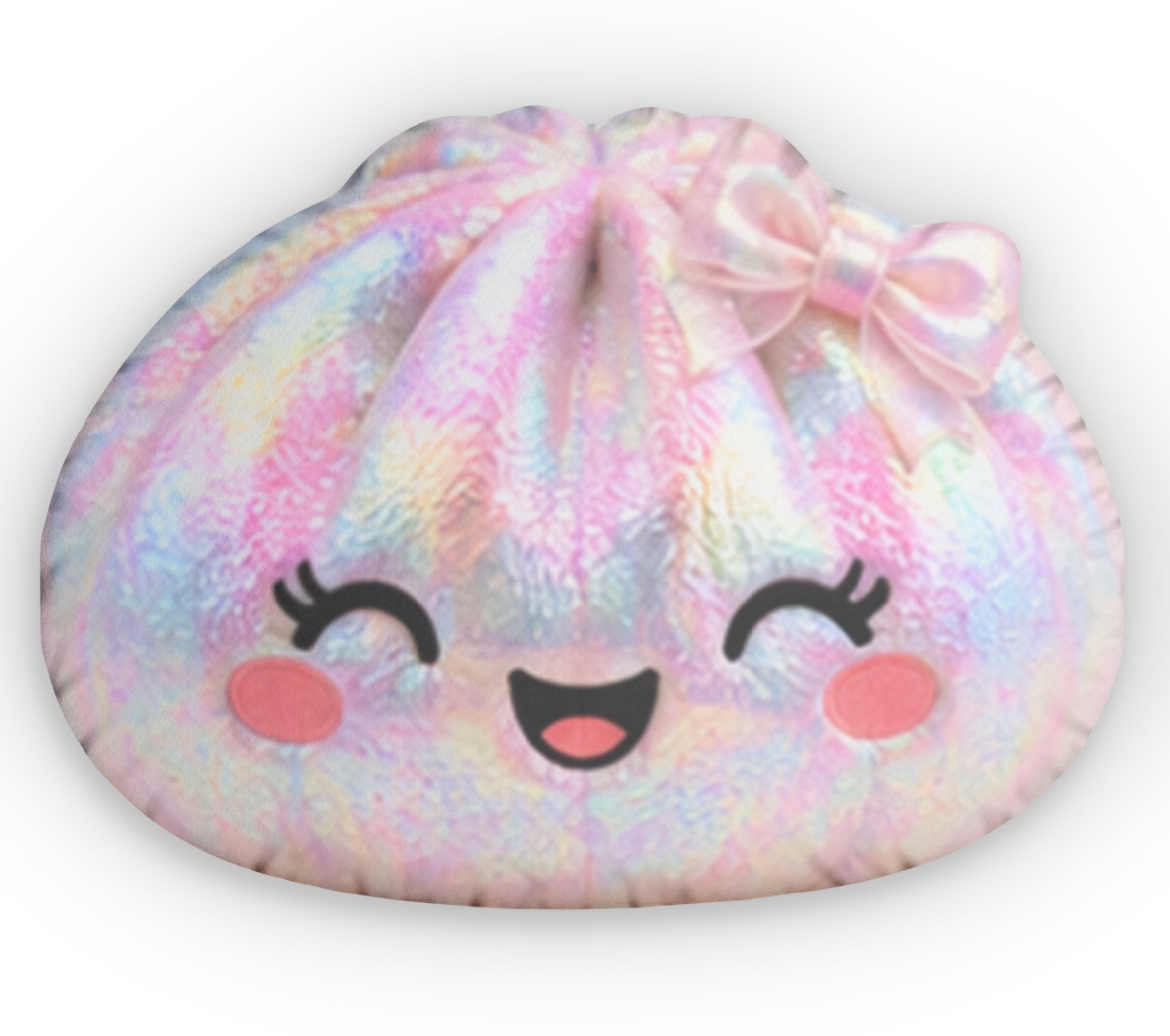 Iridescent Dumpling Seashell Pillow — Cute Shaped Plush