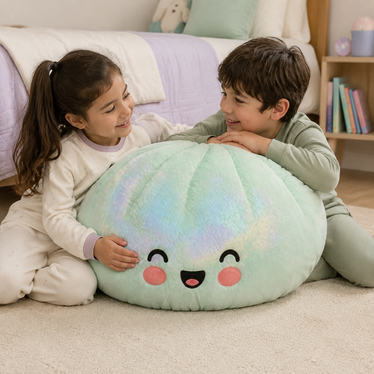 Kawaii Dumpling Shaped Pillow — Cute Plush Food Cushion