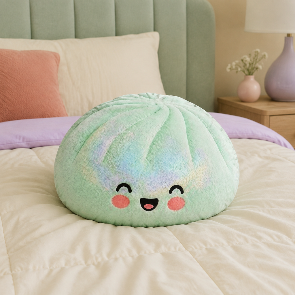 Kawaii Dumpling Shaped Pillow — Cute Plush Food Cushion