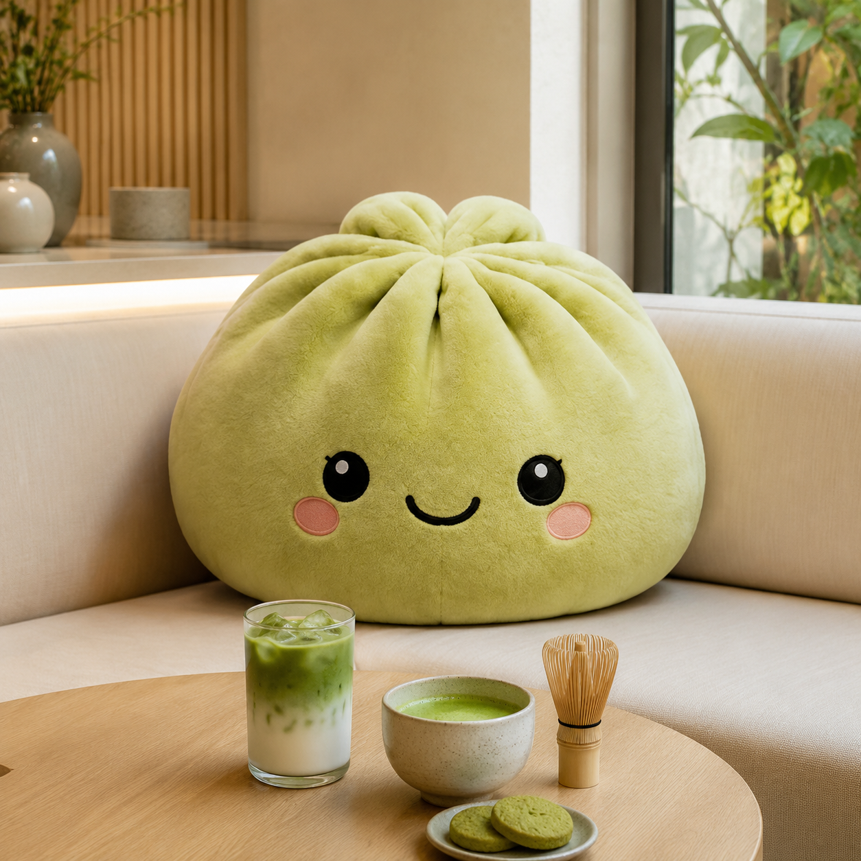 Matcha- Oversized Dumpling Pillow