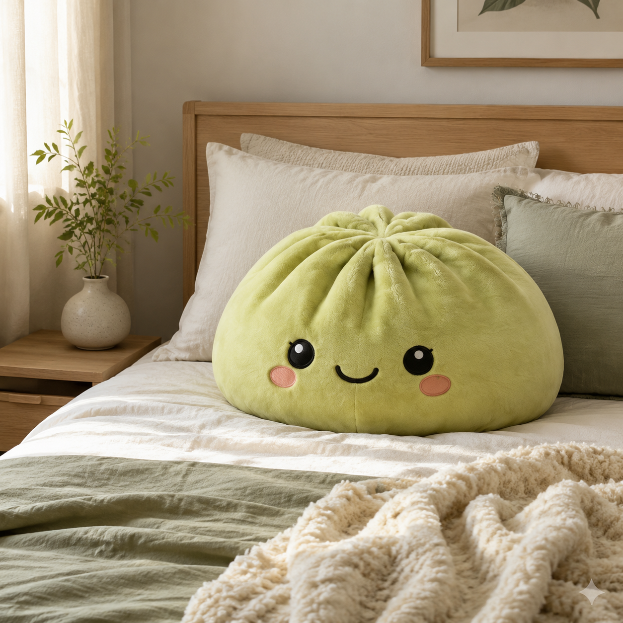 Matcha- Oversized Dumpling Pillow