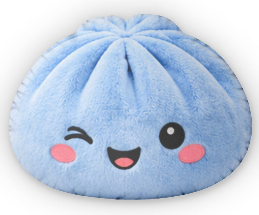Meet Bubbles — The Oversized Blue Dumpling Pillow