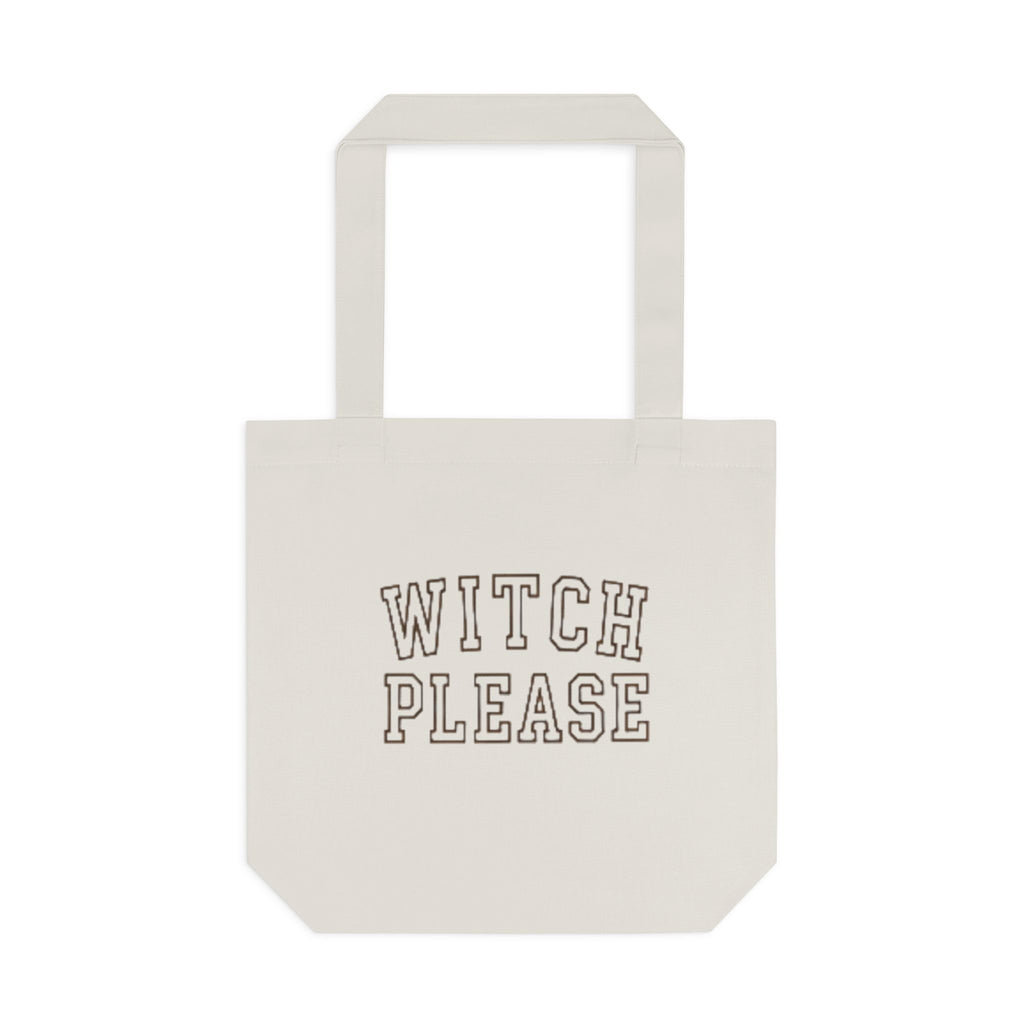 Witch Please Cotton Tote Bag — Gothic Halloween Reusable Shopper