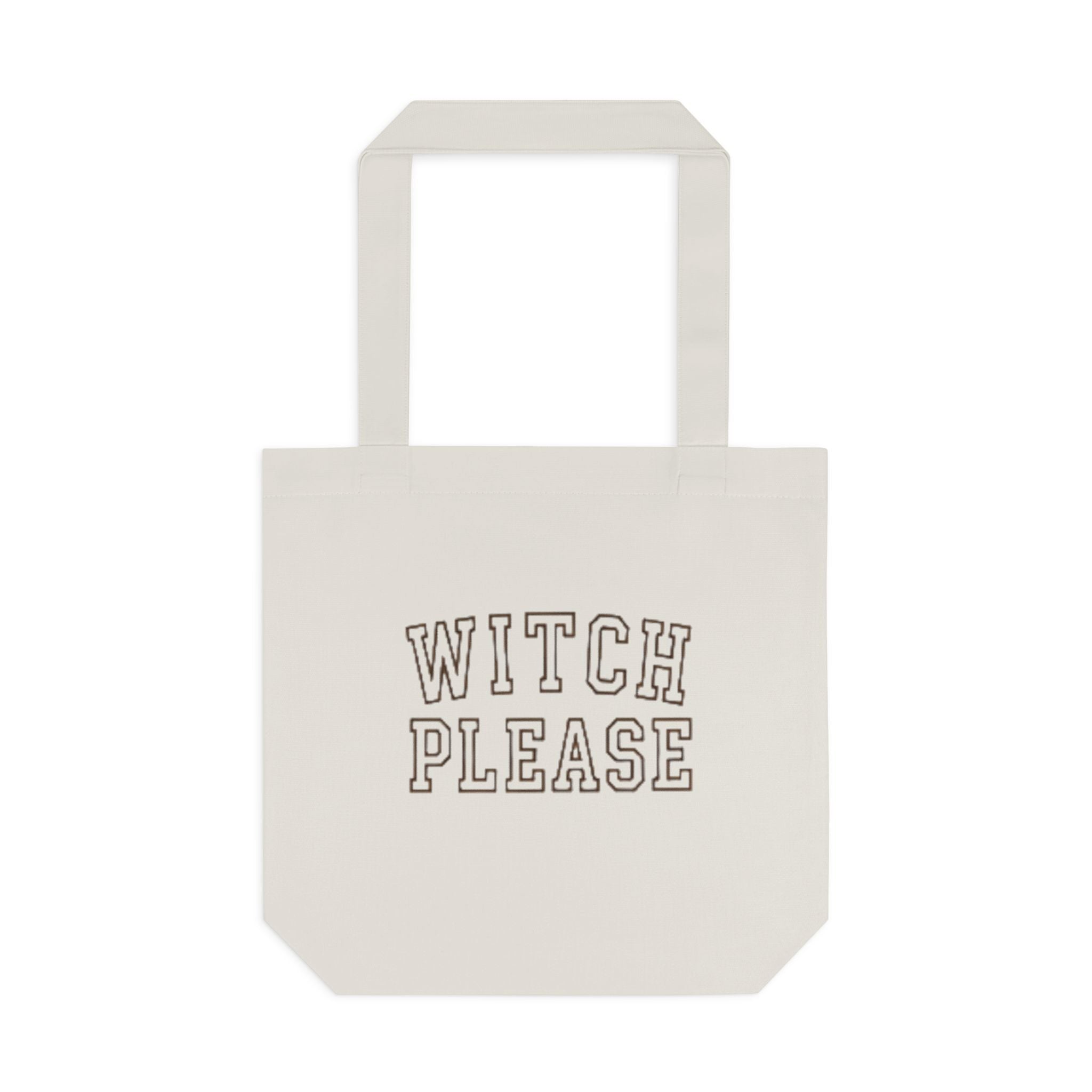 Witch Please Cotton Tote Bag — Gothic Halloween Reusable Shopper