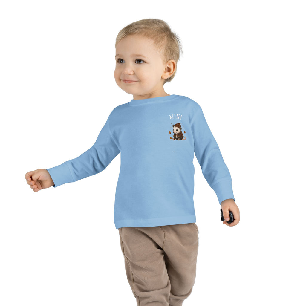 Mini Opossum Toddler Long Sleeve Tee — Cute Woodland Baby Shirt