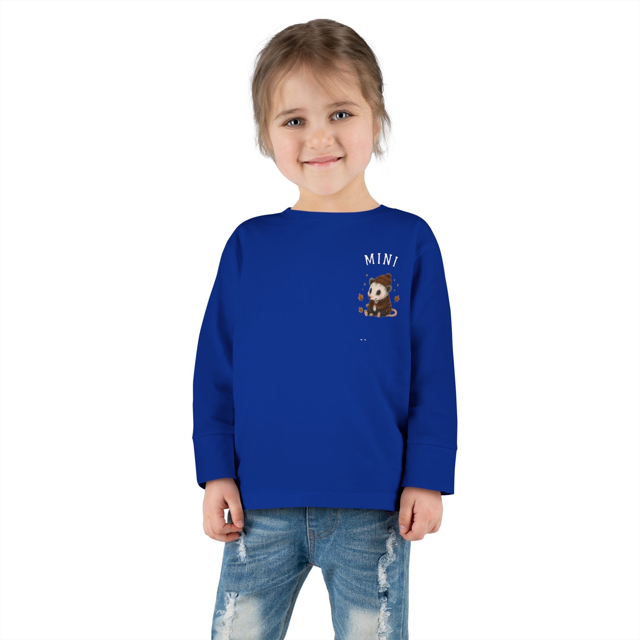 Mini Opossum Toddler Long Sleeve Tee — Cute Woodland Baby Shirt