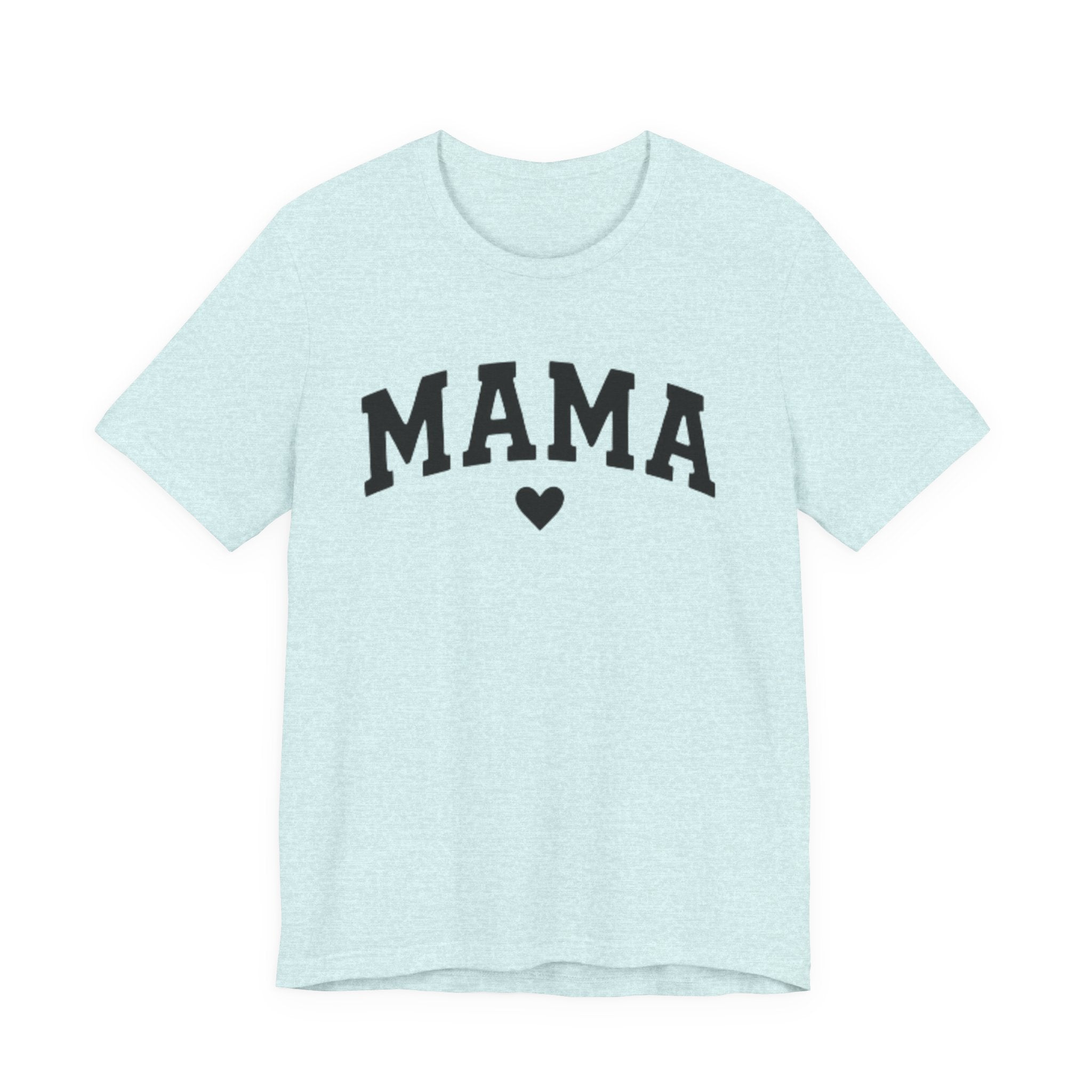 Mama Heart T-Shirt — Cozy Mom Tee, 'MAMA' Script Graphic for Mother's Day & Everyday