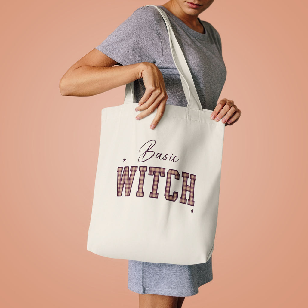Witch Please Cotton Tote Bag — Gothic Halloween Reusable Shopper