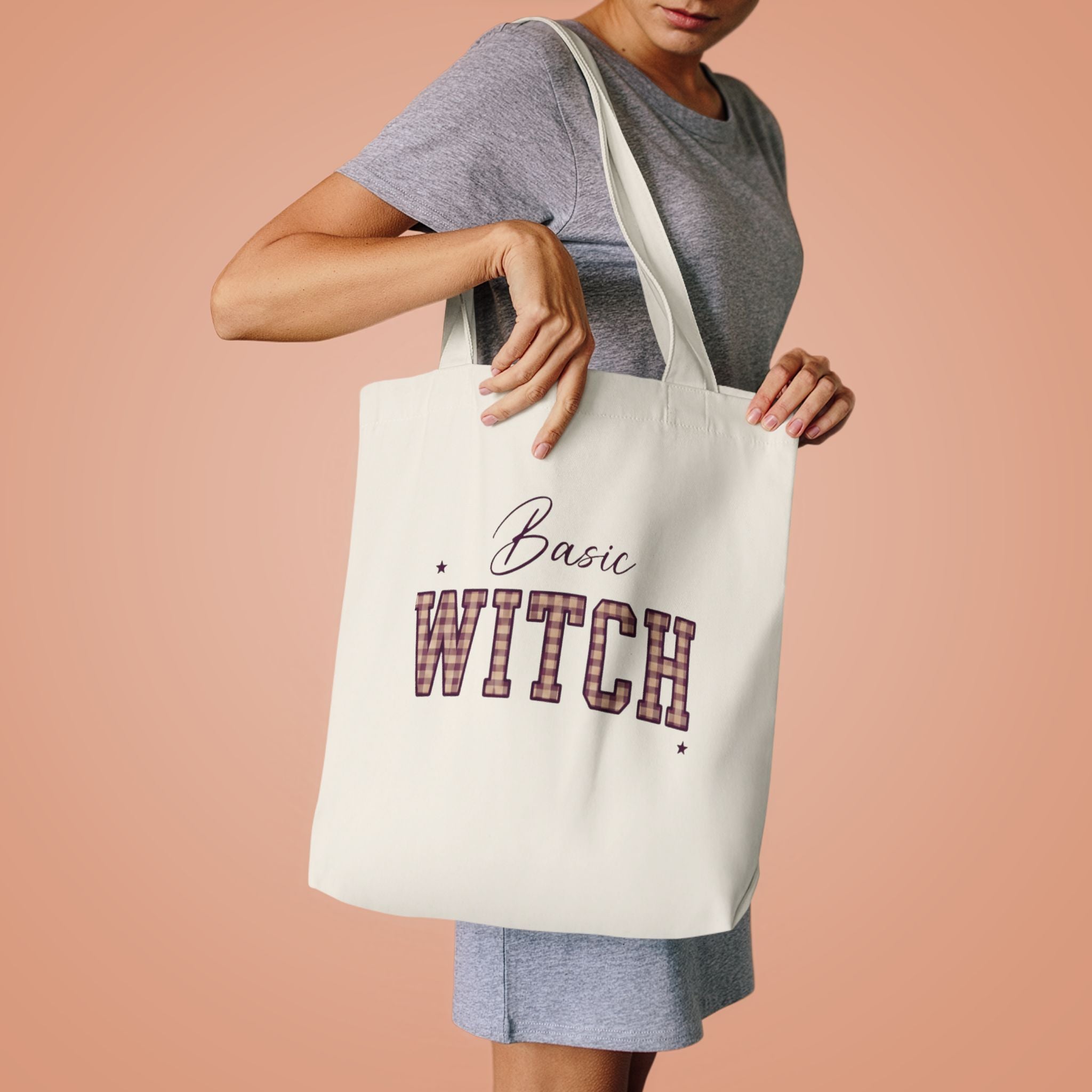 Witch Please Cotton Tote Bag — Gothic Halloween Reusable Shopper