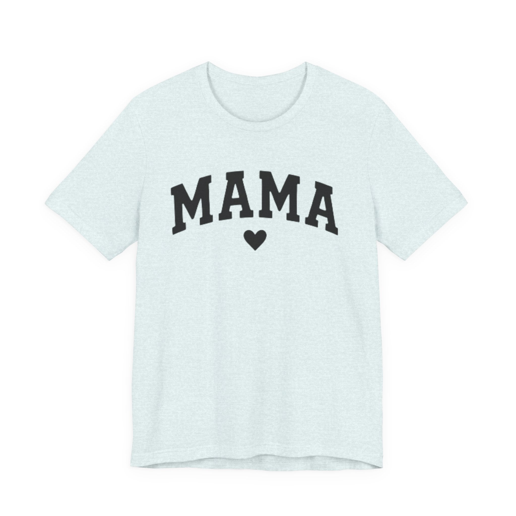 Mama Heart T-Shirt — Cozy Mom Tee, 'MAMA' Script Graphic for Mother's Day & Everyday