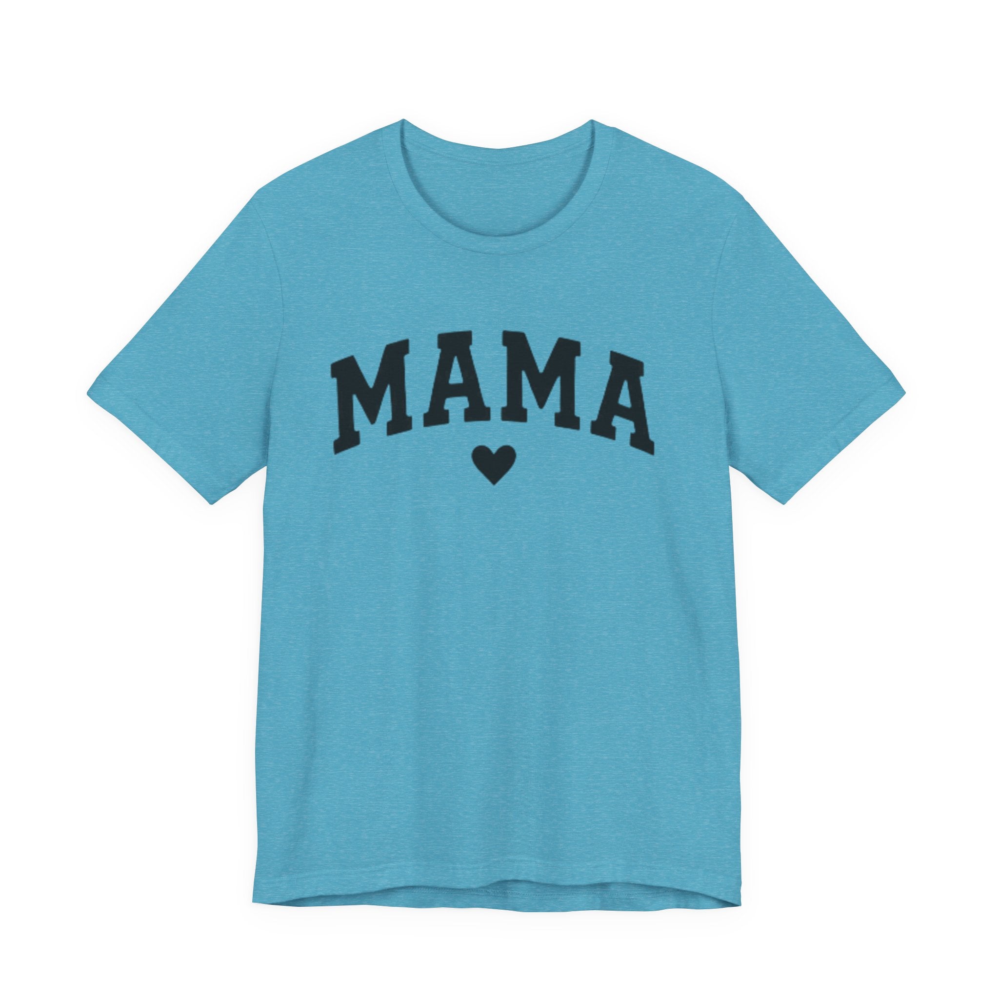 Mama Heart T-Shirt — Cozy Mom Tee, 'MAMA' Script Graphic for Mother's Day & Everyday