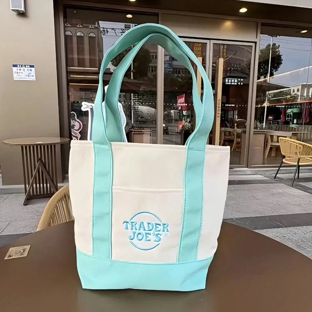 Canvas Tote Bag With Zipper, Multi-Pocket Women's Shoulder Bag, Multiple Pockets Can Hold Daily Necessities Travel Items