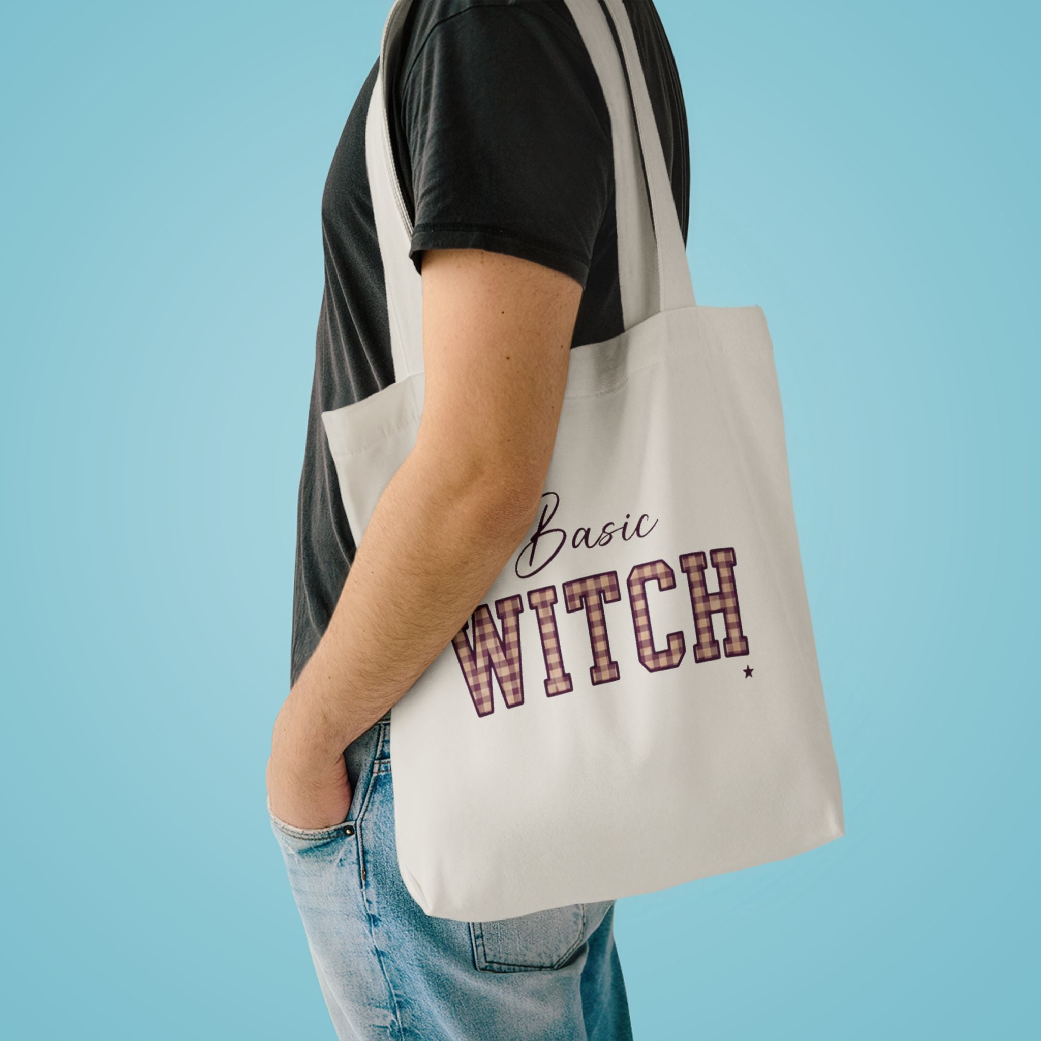 Witch Please Cotton Tote Bag — Gothic Halloween Reusable Shopper