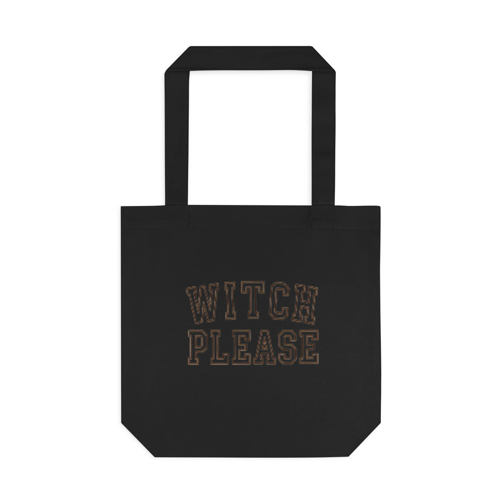 Witch Please Cotton Tote Bag — Gothic Halloween Reusable Shopper