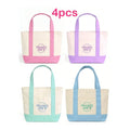 Canvas Tote Bag With Zipper, Multi-Pocket Women's Shoulder Bag, Multiple Pockets Can Hold Daily Necessities Travel Items
