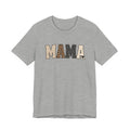 Mama Leopard Patch Tee — 'MAMA' Animal Print Graphic T-Shirt