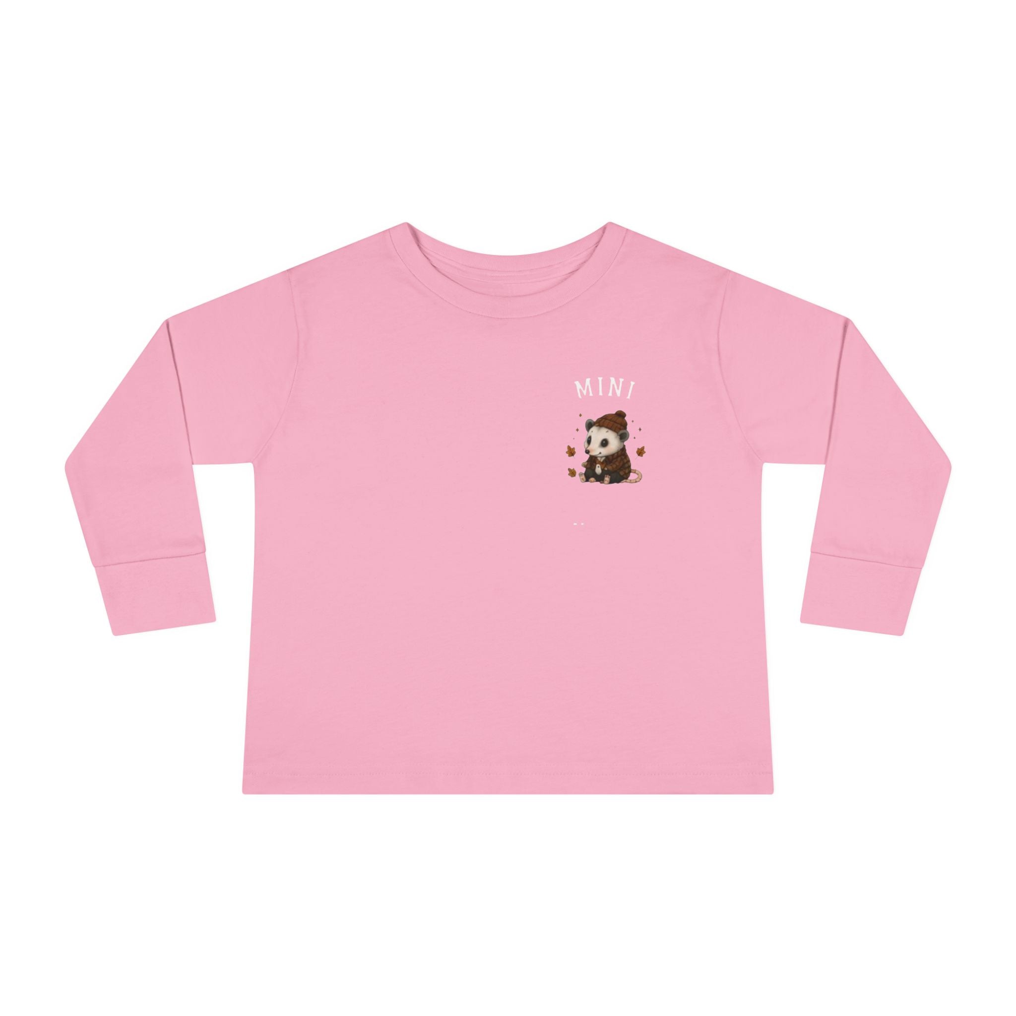 Mini Opossum Toddler Long Sleeve Tee — Cute Woodland Baby Shirt