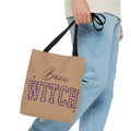 Basic Witch Tote Bag — Cute Plaid Lettering Halloween Tote
