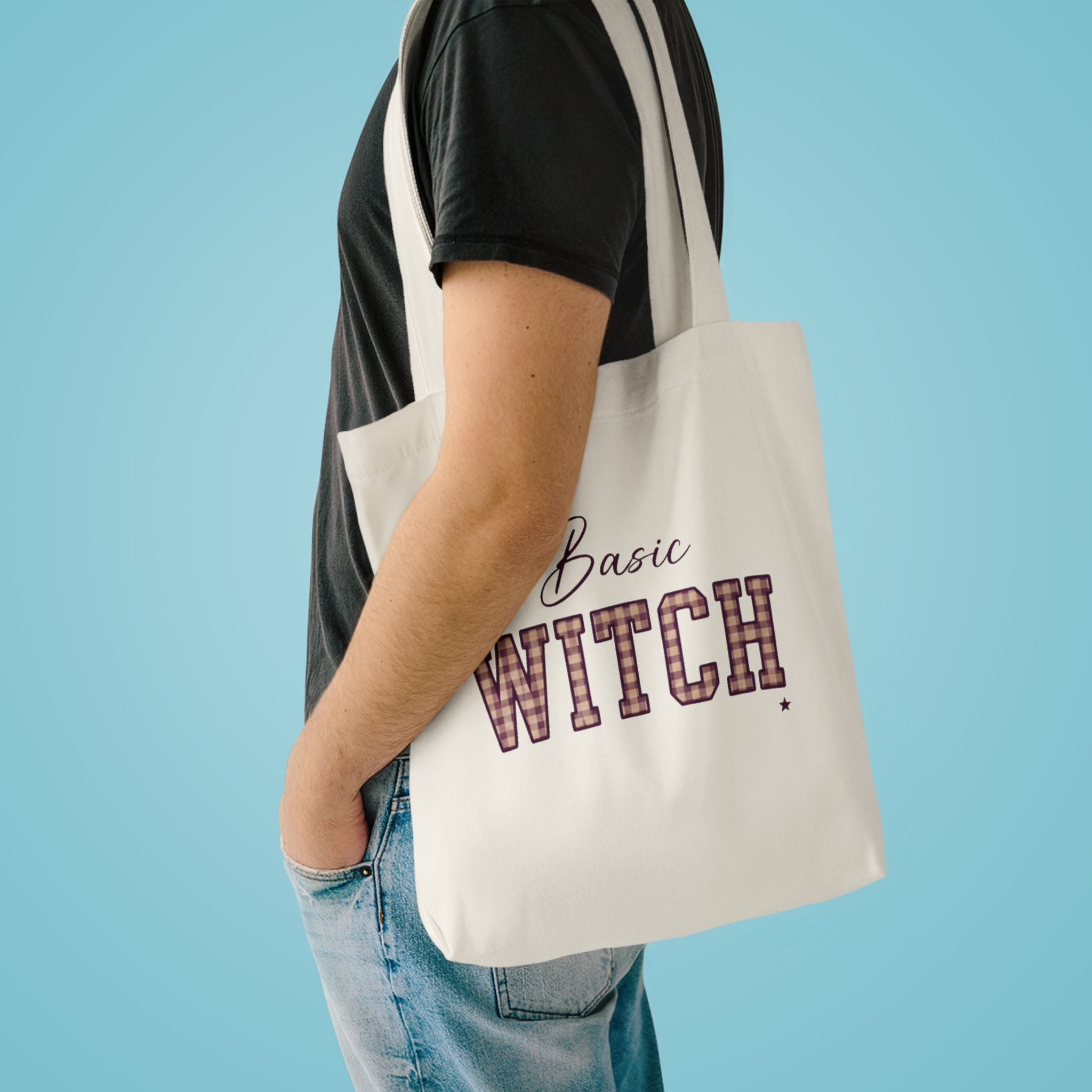 Witch Please Cotton Tote Bag — Gothic Halloween Reusable Shopper