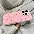Simple Solid Color Polka Dot Phone Case for iPhone 17Air 16 15 14 13 12 11 17 Pro Max Plus Shockproof Anti-fall Protective Cover
