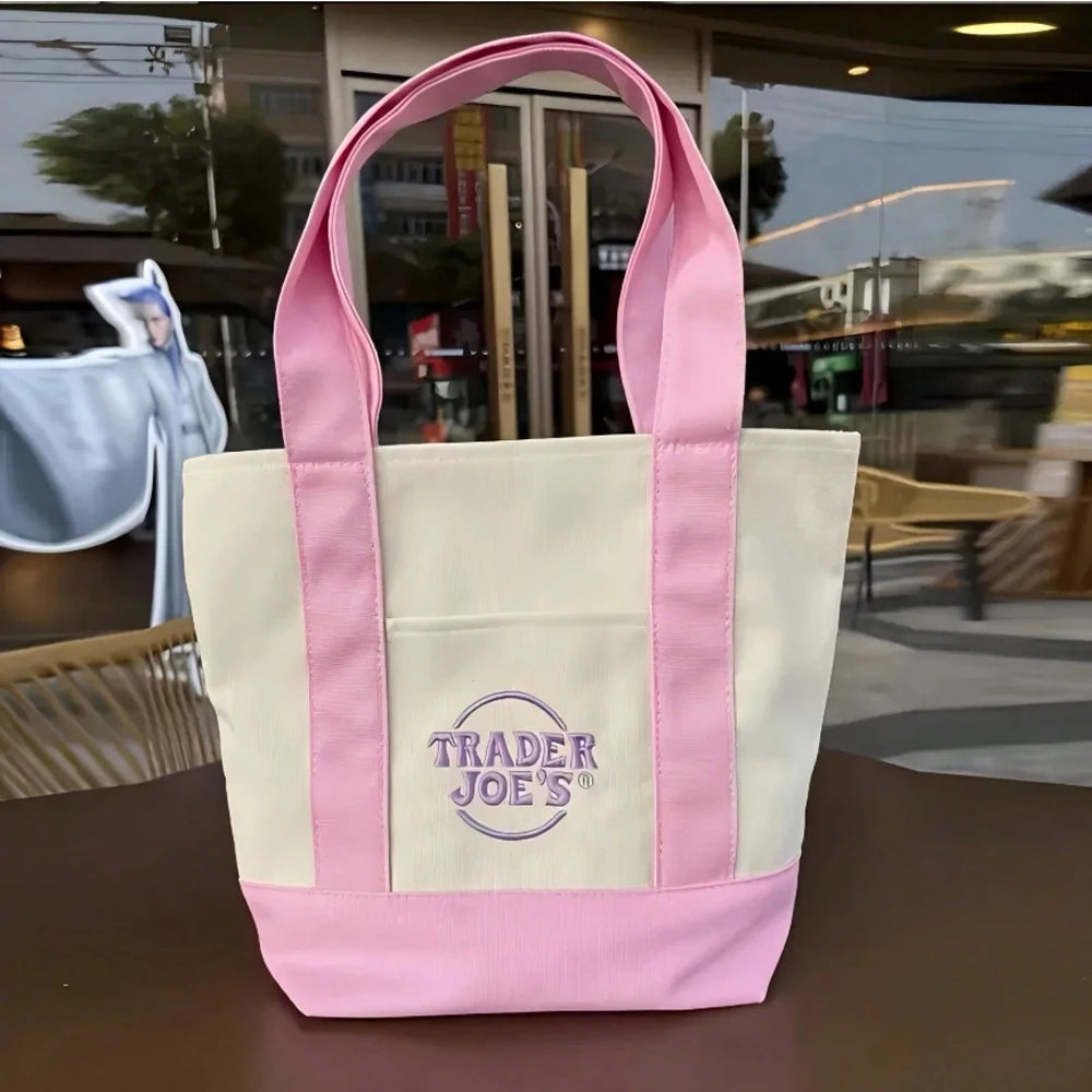 Canvas Tote Bag With Zipper, Multi-Pocket Women's Shoulder Bag, Multiple Pockets Can Hold Daily Necessities Travel Items
